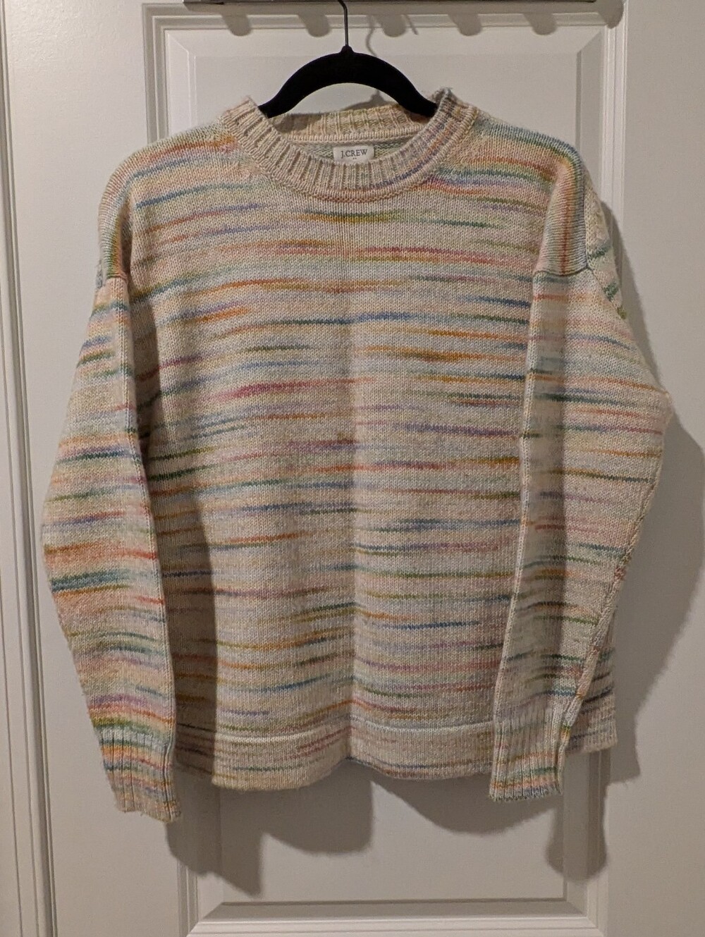 J. Crew Multicolor Speckled Crewneck Sweater - Cream Base